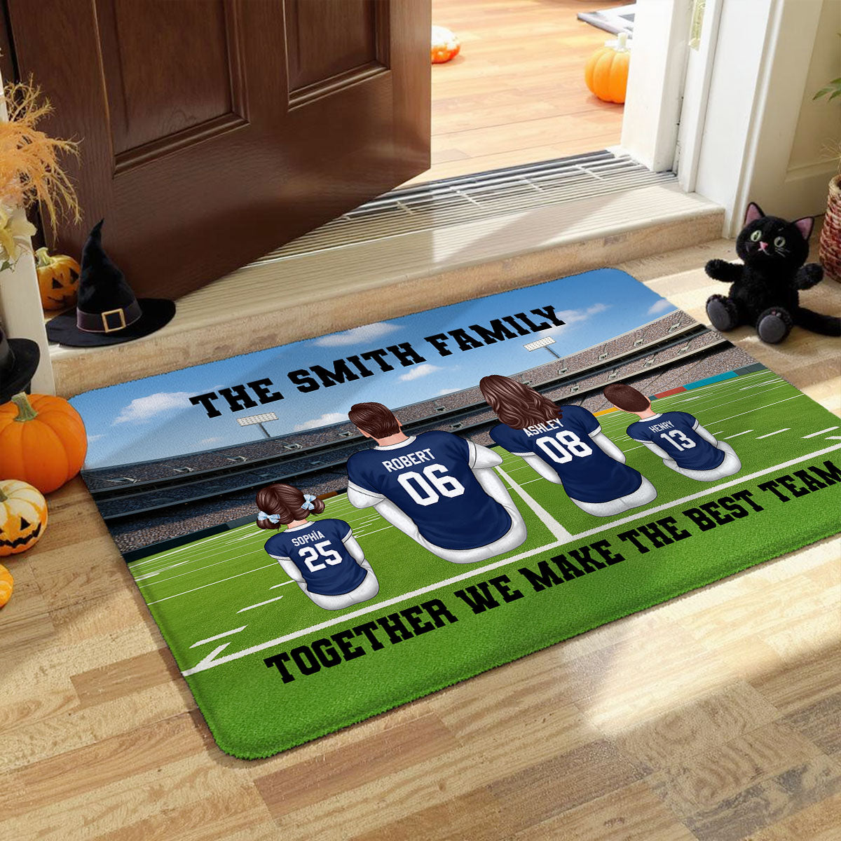 American Football Team Family Football Season Personalized Doormat
