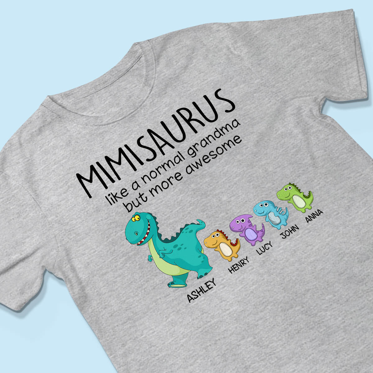 Grandmasaurus And Kids Personalized Shirt