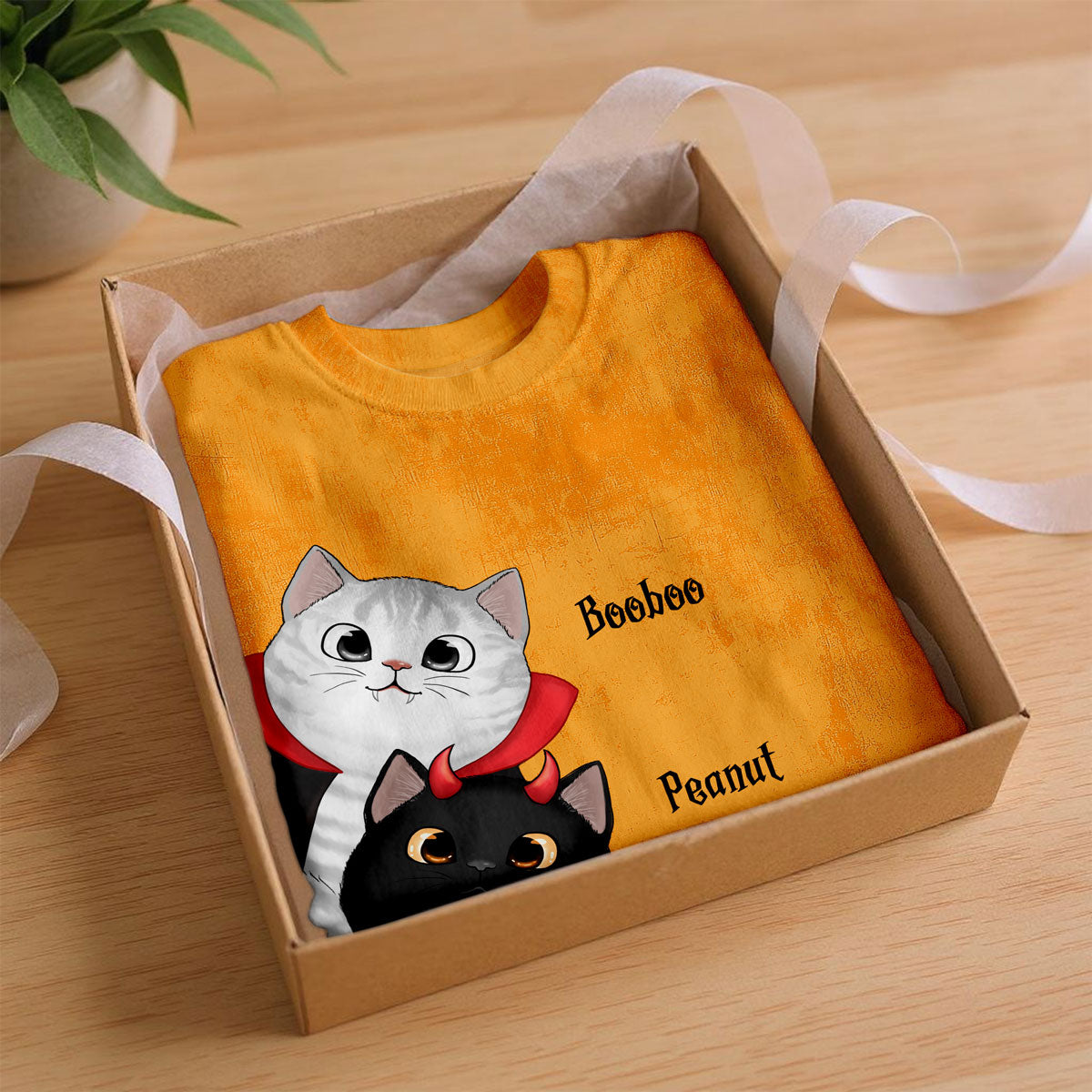 Peeking Halloween Cats Spooky Vibe - Personalized 3D Shirt