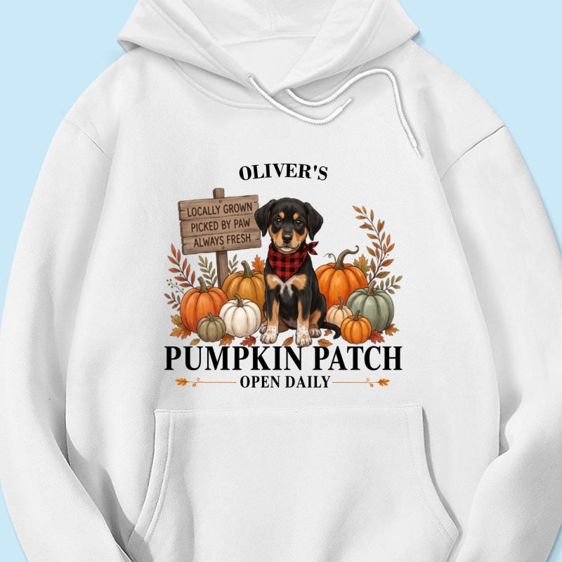 Custom Pet Photo Pumpkin Patch - Personalized Shirt - Trendy Fall Tee for Dog Mom, Cat Mom