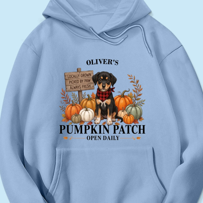 Custom Pet Photo Pumpkin Patch - Personalized Shirt - Trendy Fall Tee for Dog Mom, Cat Mom