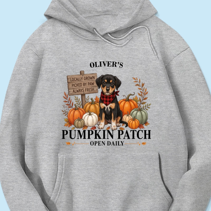 Custom Pet Photo Pumpkin Patch - Personalized Shirt - Trendy Fall Tee for Dog Mom, Cat Mom