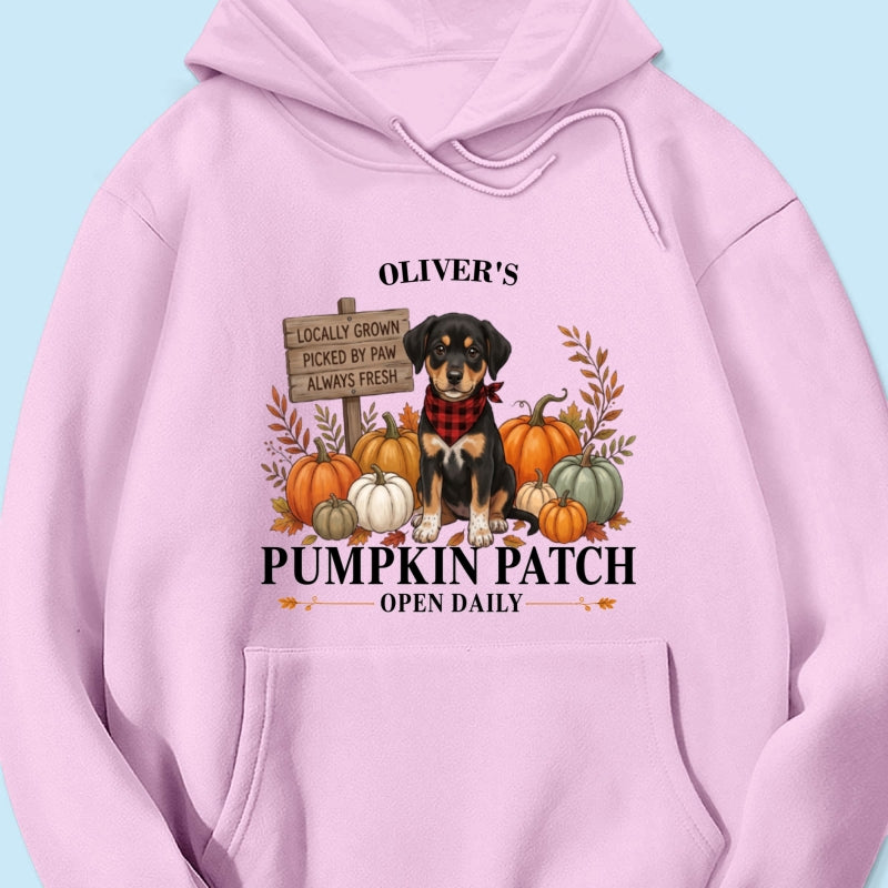 Custom Pet Photo Pumpkin Patch - Personalized Shirt - Trendy Fall Tee for Dog Mom, Cat Mom