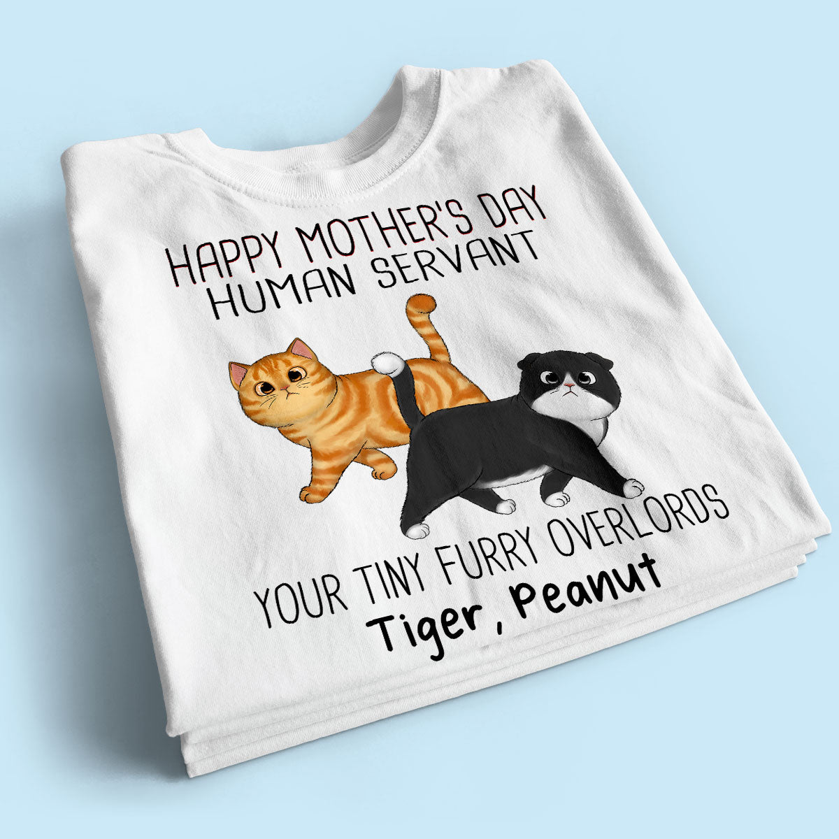 Walking Cats Happy Mother‘s Day Cat Human Servant Personalized Shirt
