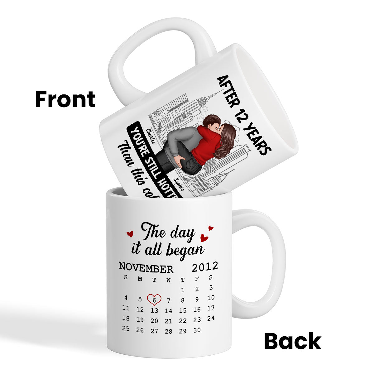 You're Still Hotter Than This Coffee Calendar Anniversary Gift For Couple  Gift Personalized Mug