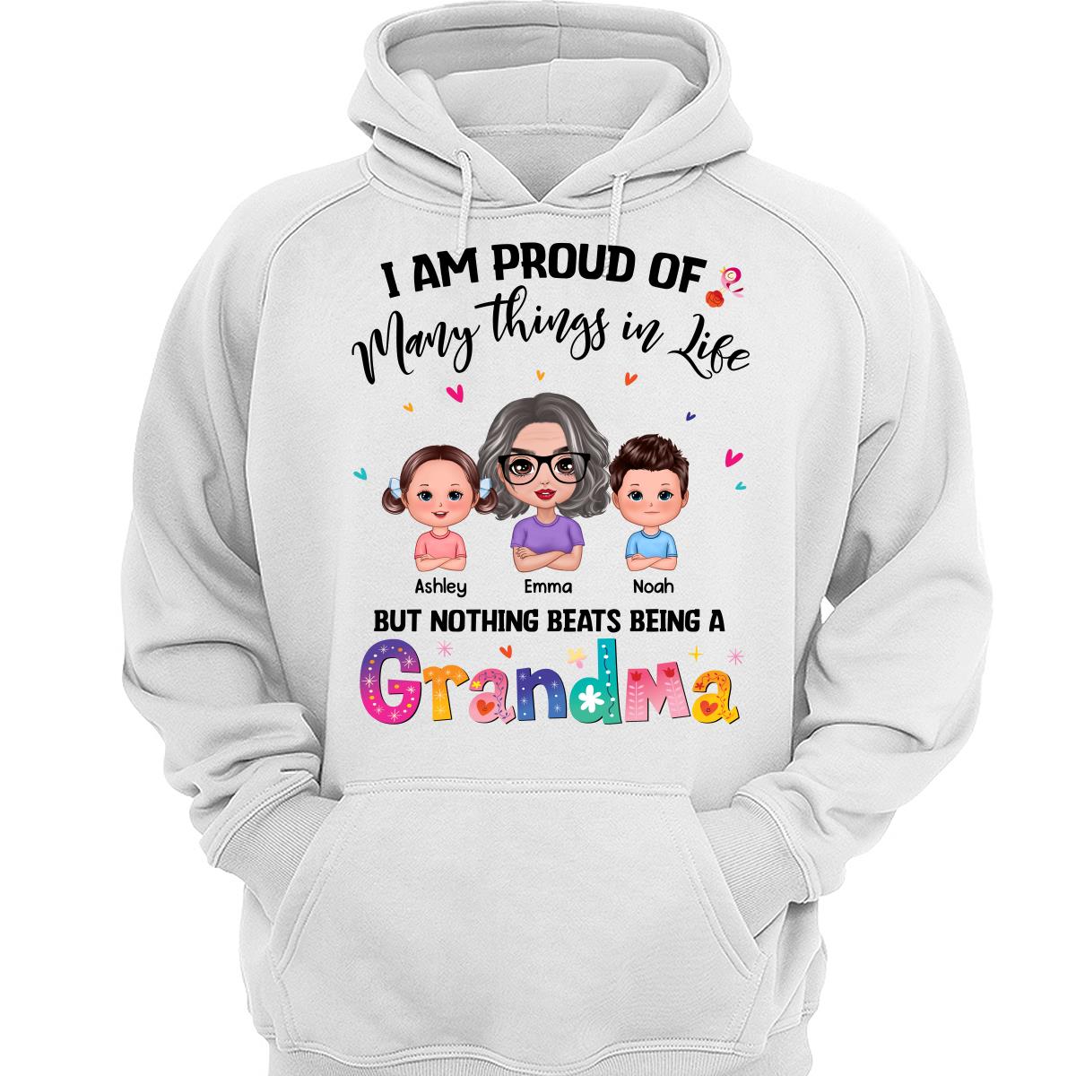 Nothing Beats Being A Grandma Doll Woman With Kids Personalized Shirt