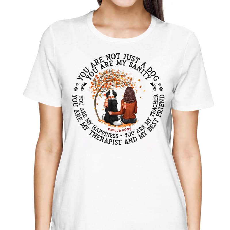 Not Just A Dog Fall Season Dog Mom Personalized Shirt
