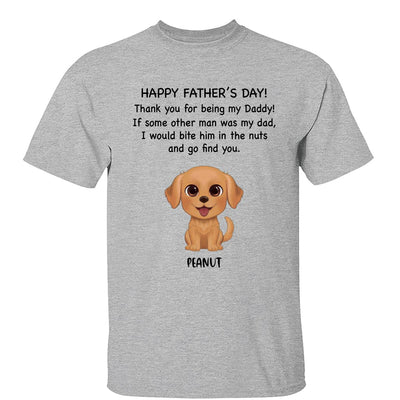 Watercolor Cute Dogs Happy Father‘s Day Gift For Dog Dad Dog Lovers Personalized Shirt