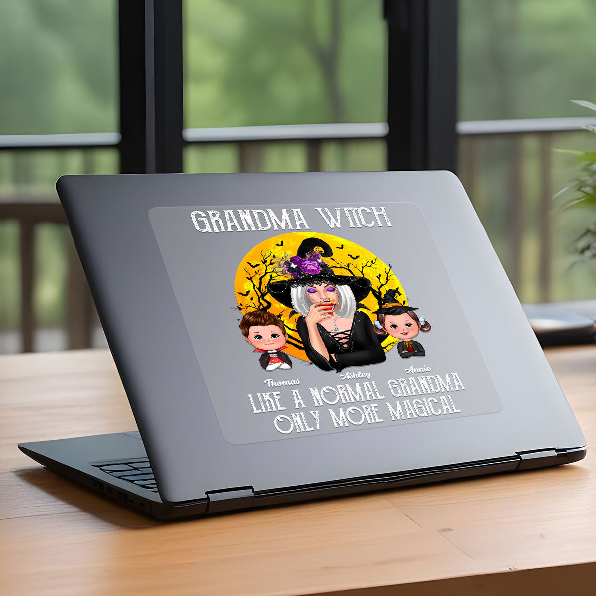 Grandma Witch Like Normal Grandma More Magical Halloween Personalized Decal, Halloween Decoration