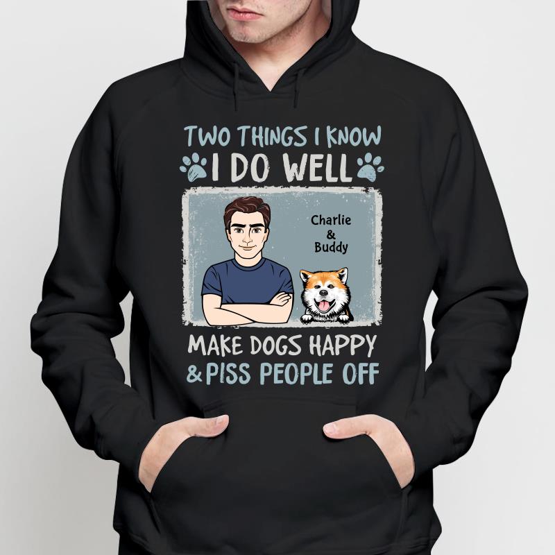 Things I Do Well Dog Lover Drizzle Color Frame Personalized Shirt