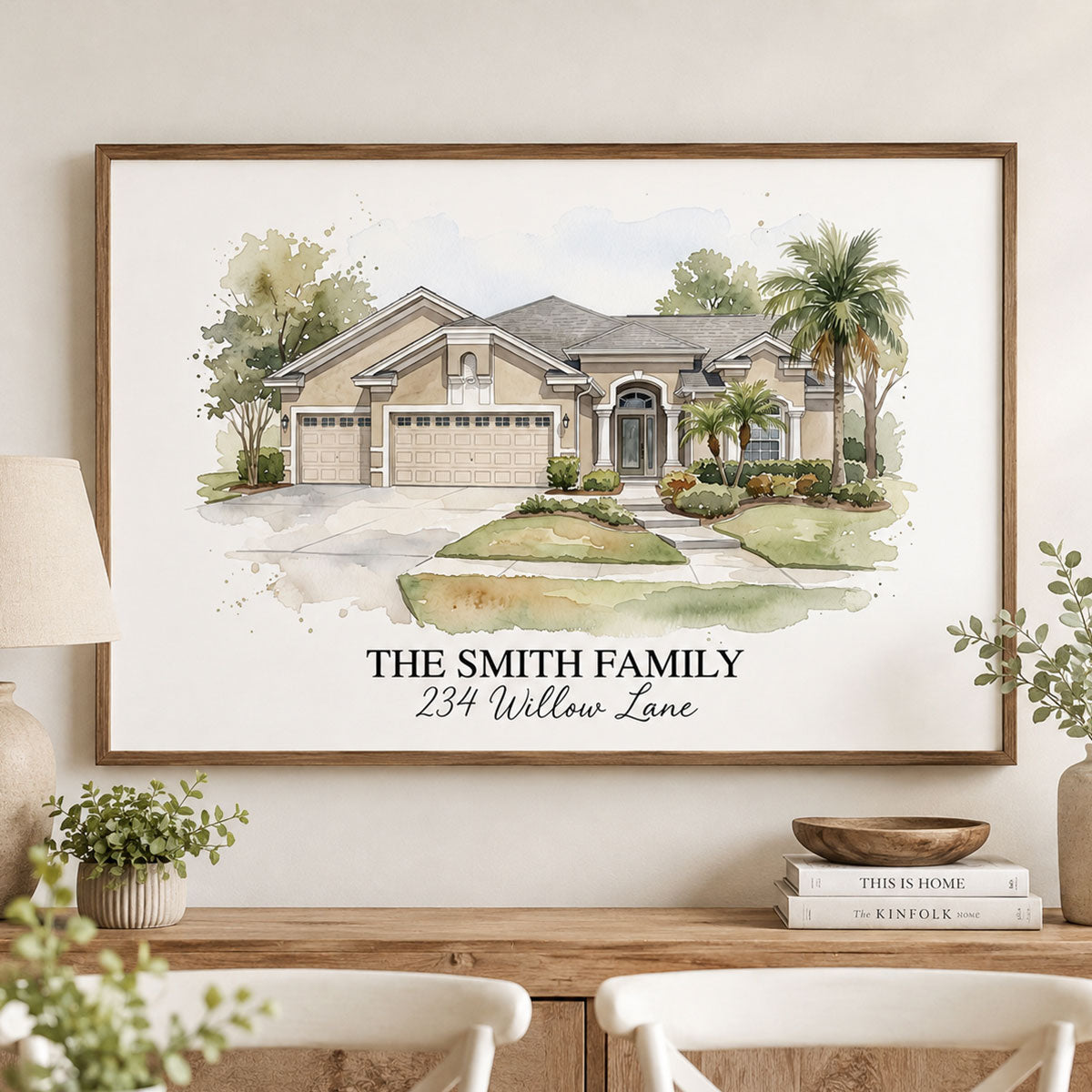 Home Sweet Home Custom Portrait - Personalized Poster - Housewarming Gift, Our First Home Sign