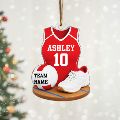 Volleyball Kit 3D Effect - Personalized Acrylic Ornament - Christmas Gift For Daughters, Grandkids