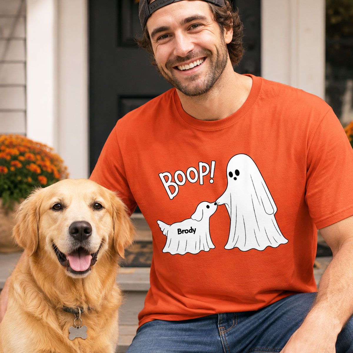 Cute Funny Ghost Boo-p Dog - Personalized Shirt - Halloween Shirt For Dog Lovers