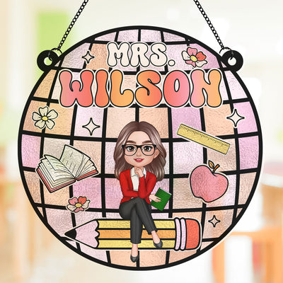 Teacher Classroom Personalized Suncatcher, Classroom Decor