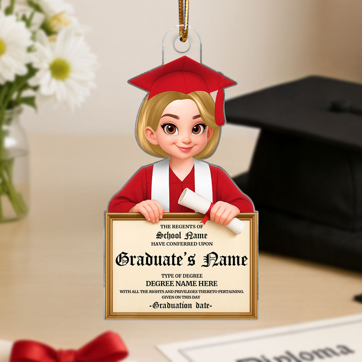 College Graduation High School Graduation and University Graduation - Personalized Acrylic Ornament - 2025 - Graduation Gifts