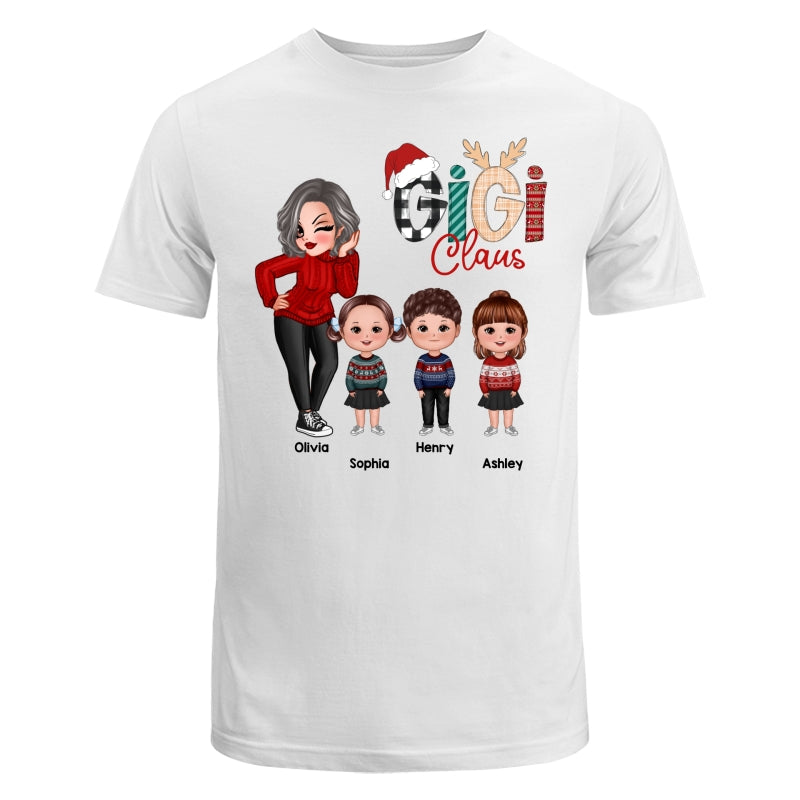 Grandma Claus Christmas Pattern Personalized Shirt