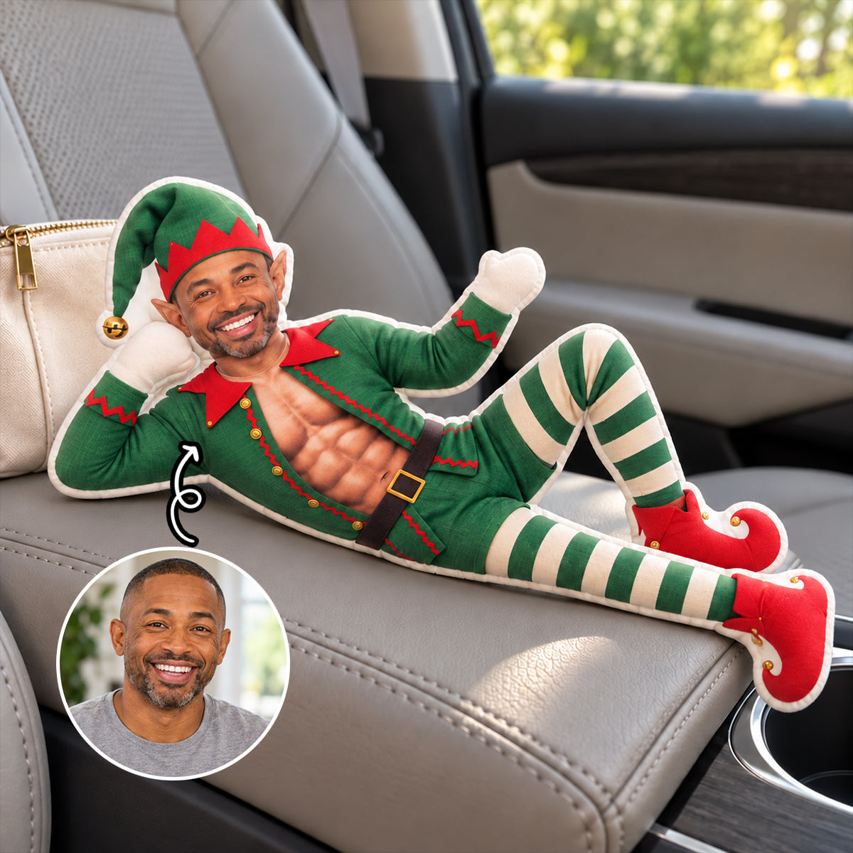 Custom Christmas Poseable Plush Doll - Personalized Photo Plush Toy - Funny Family Christmas Gift, Holiday Keepsake