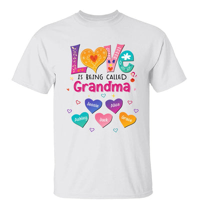 Love Being Called Mom Grandma Colorful Pattern Personalized Shirt