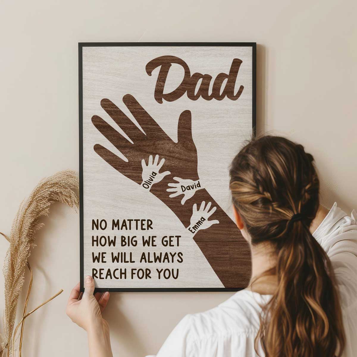 No Matter How Big We Get Personalized Poster, Gift For Dad