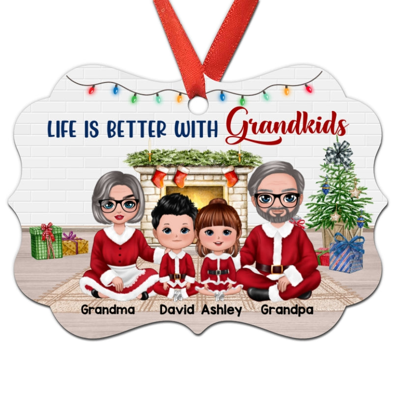 Life Is Better With Grandkids Christmas Costume Personalized Christmas Ornament
