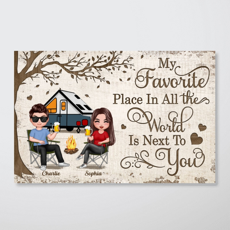 Favorite Place In All The World Camping Couple Personalized Poster