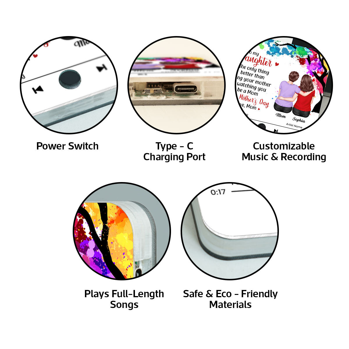 From Mom To My Daughter Personalized Music Fridge Magnet, Heartfelt Gift for Daughter, Daughter-in-law