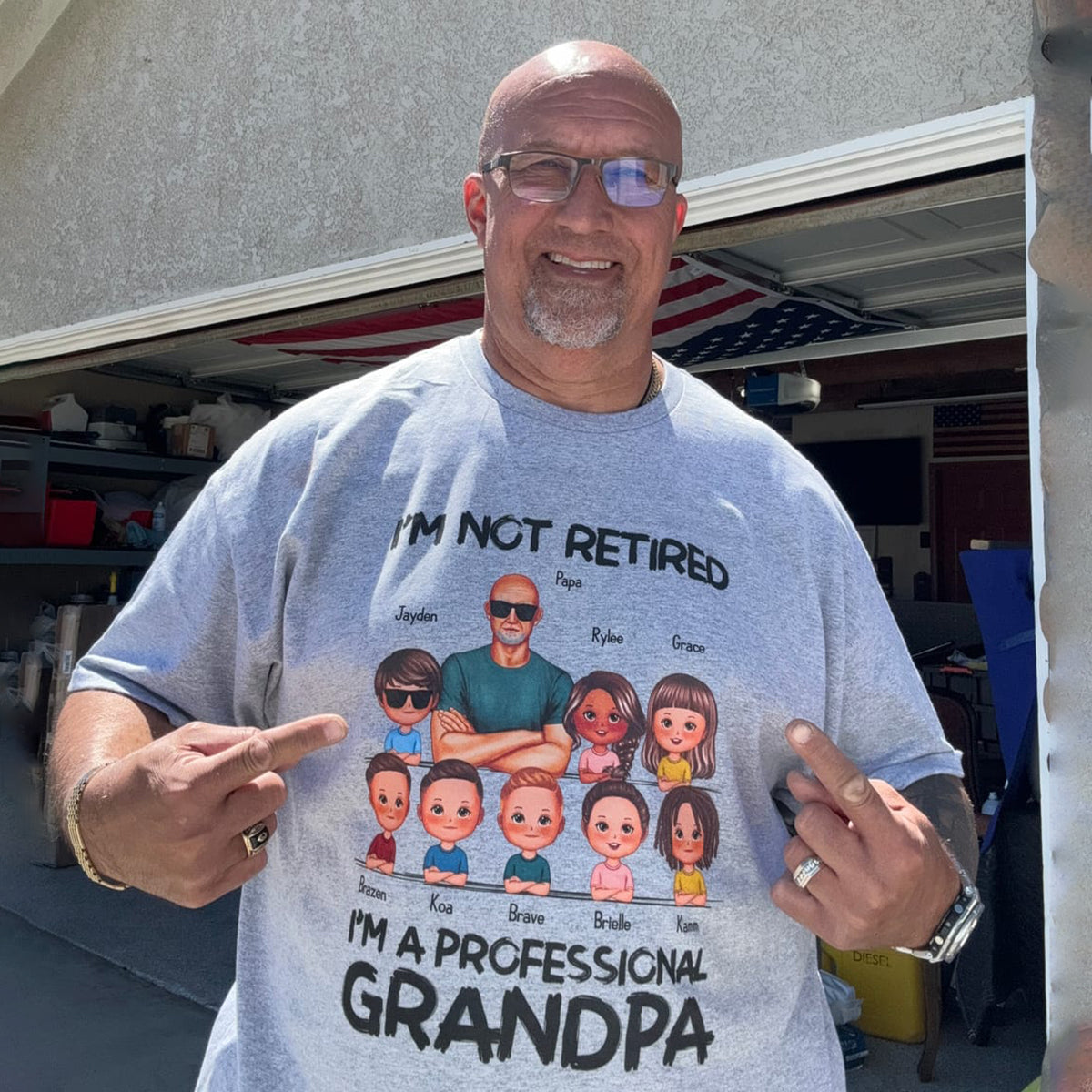 I'm Not Retired I'm A Professional Grandpa - Personalized Shirt - Retirement Gift For Grandpa