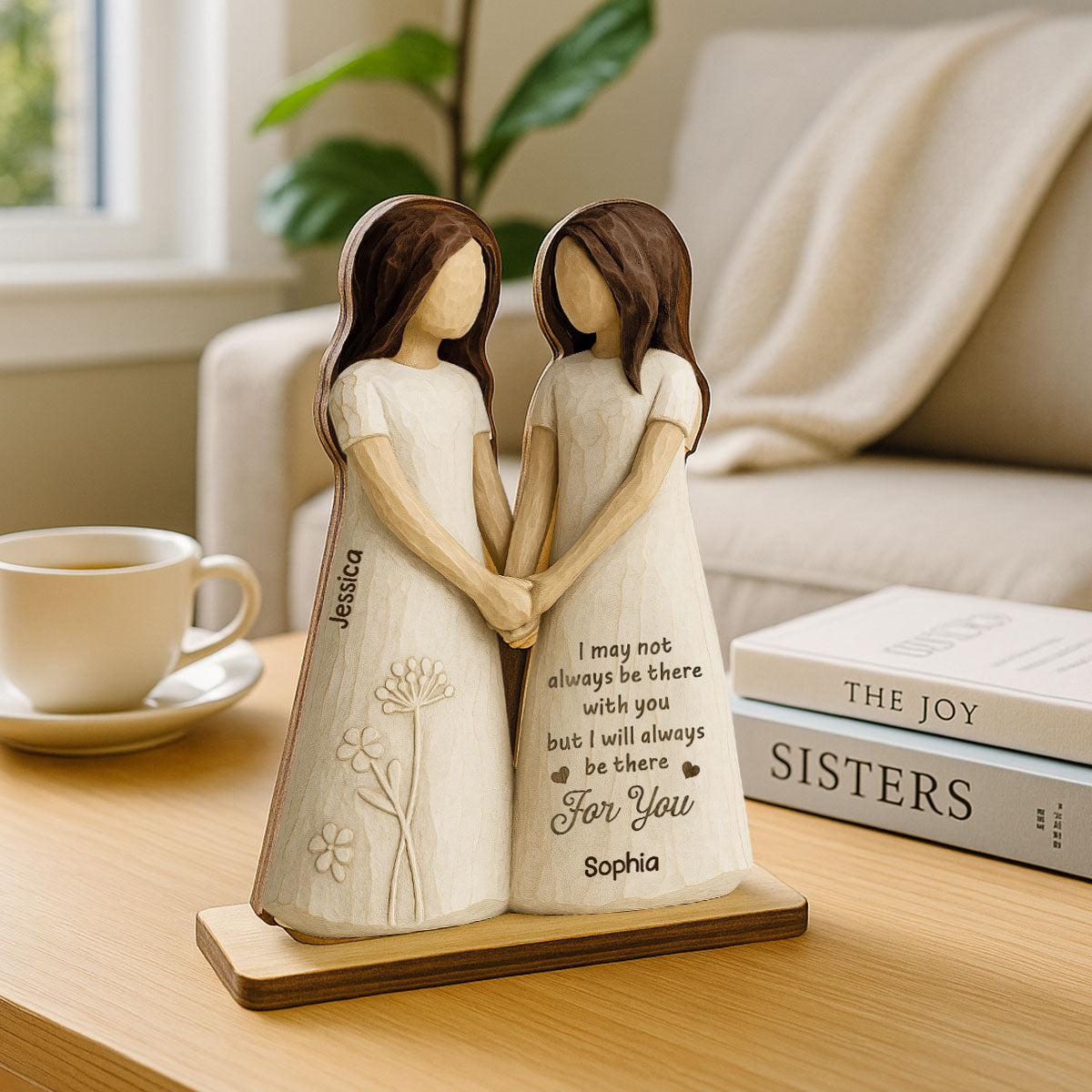 I'll Always Be There For You 3D Effect - Personalized 2-Layered Wooden Plaque - Gift for Besties, Best Friends