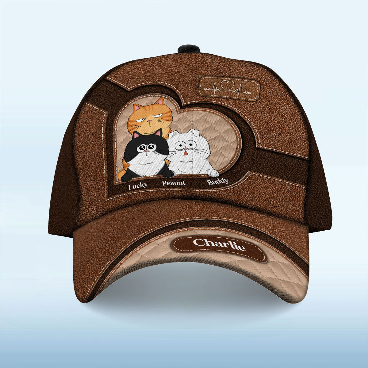 Peeking Cats Personalized Classic Cap, Gift For Cat Dad, Cat Mom