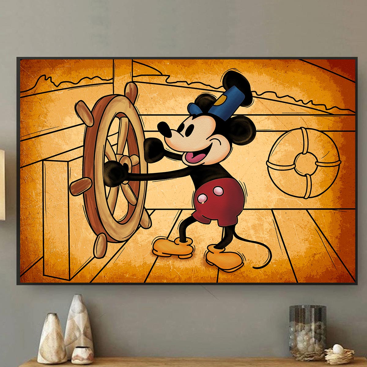 Vintage Famous Cartoon Character Personalized Horizontal Poster