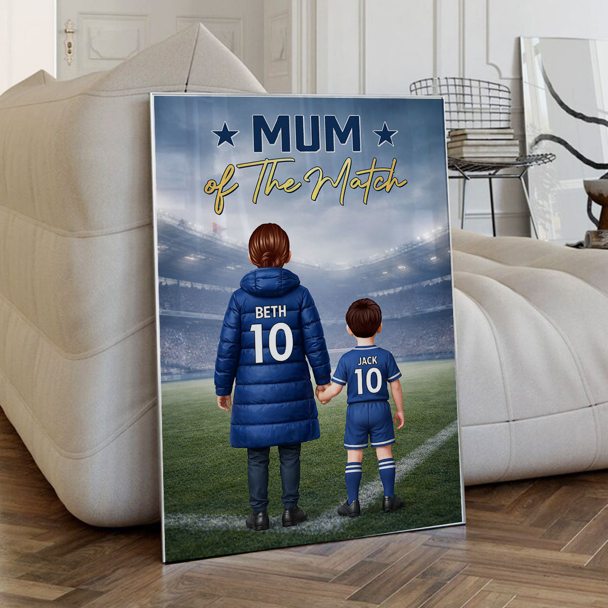 Mum Of The Match Football - Personalised Poster - Gift For Mum