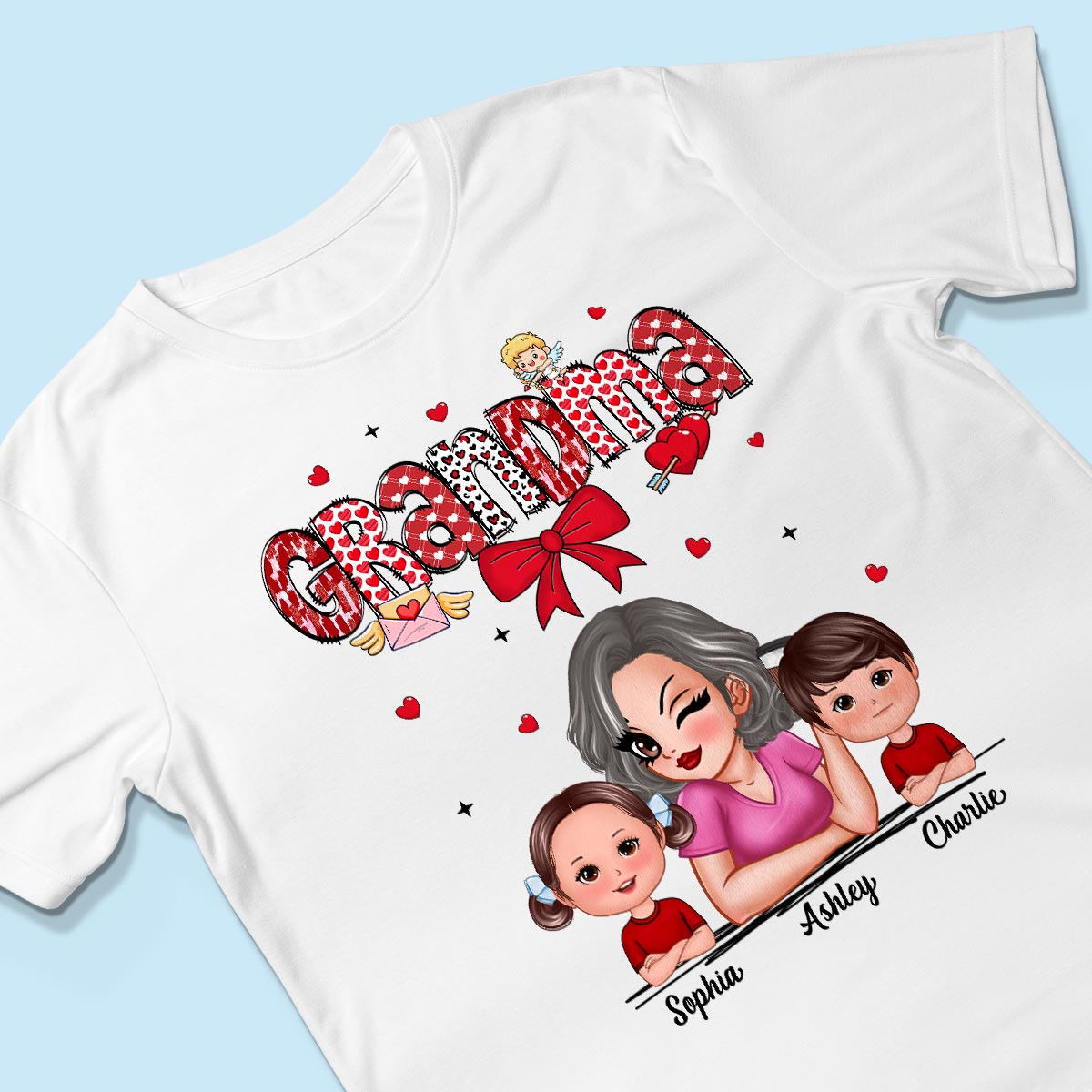 Grandma And Grandkids  Personalized Shirt,  Gift For Grandma