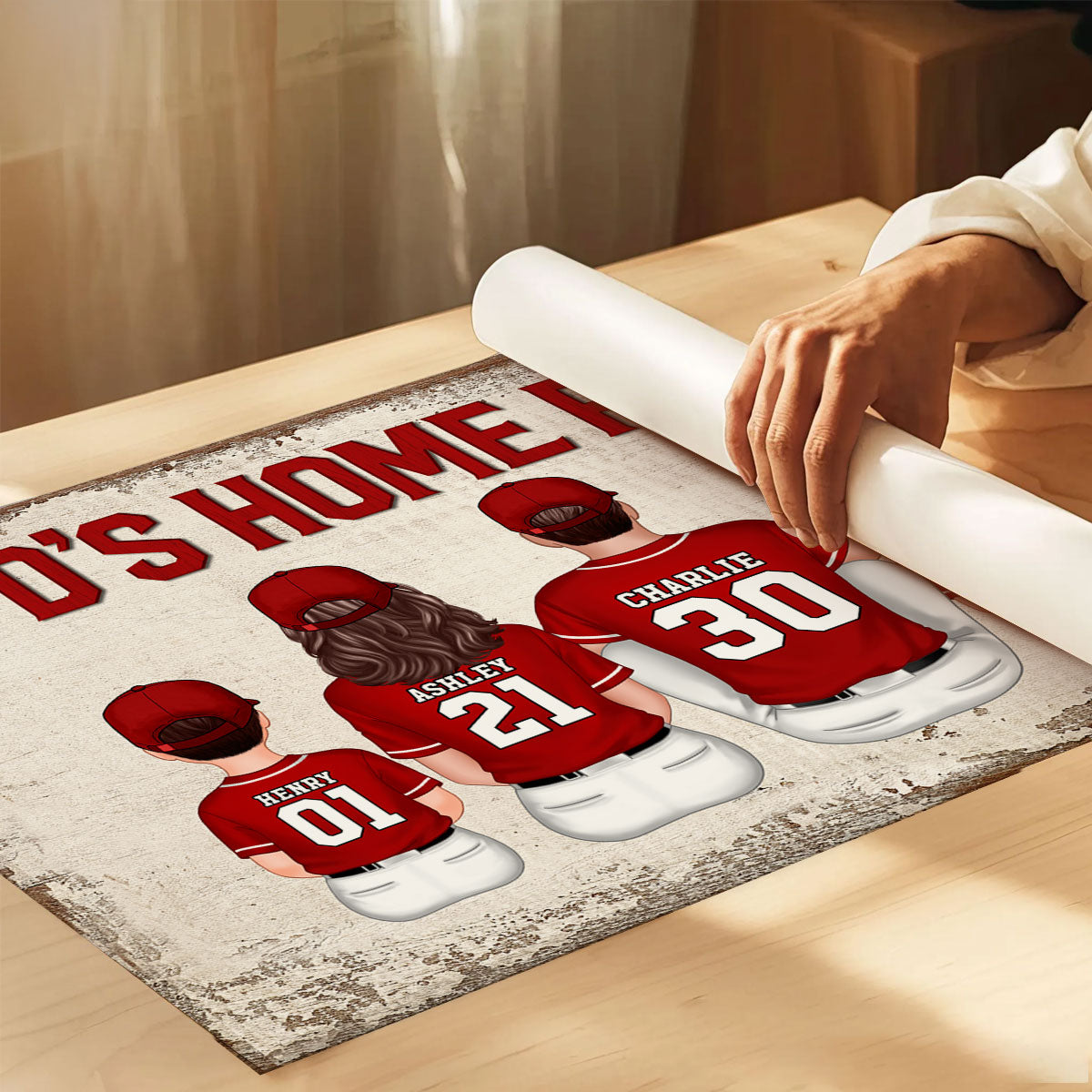 Baseball Family Dad's Home Run Personalized Poster, Gift For Dad