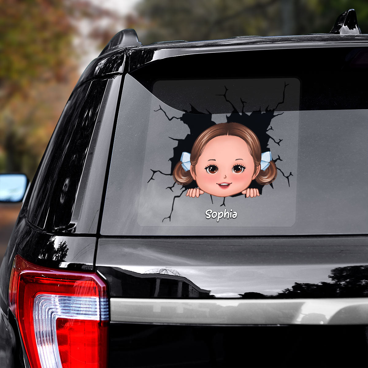 Cute Kids Decor On Car Fridge Window Personalized Decal