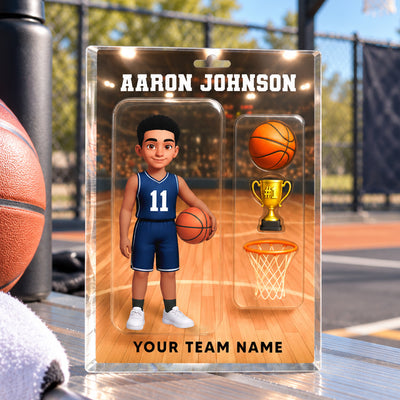 Cool Basketball Player 2D Flat Printed - Personalized Acrylic Block Plaque - Cool Unique Christmas Gift For Basketball Players, Son, Daughter, Grandson, Granddaughter