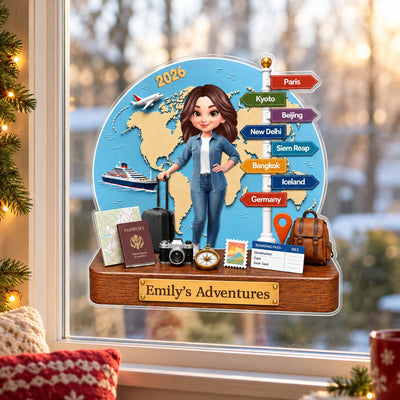 Traveling Destination Travel Adventure 2D Flat - Personalized Decal