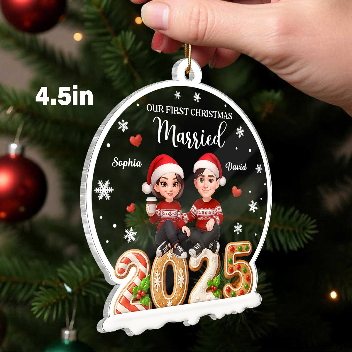 You & Me We Got This Couple 2025 - Personalized Acrylic Ornament - Chrismas Gift for Couple, for Her, for Him