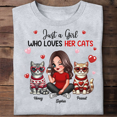 Just A Girl Who Loves Her Dogs  Dog Mom Personalized Shirt