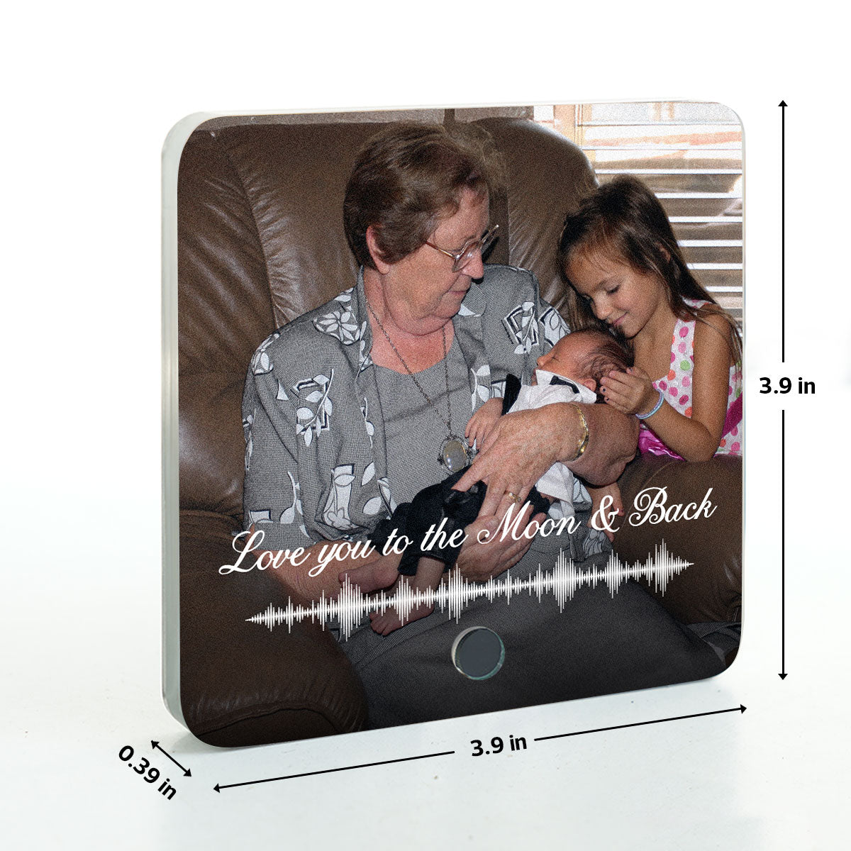 Custom Photo & Voice Record Memo Unique Keepsake Personalized Music Fridge Magnet