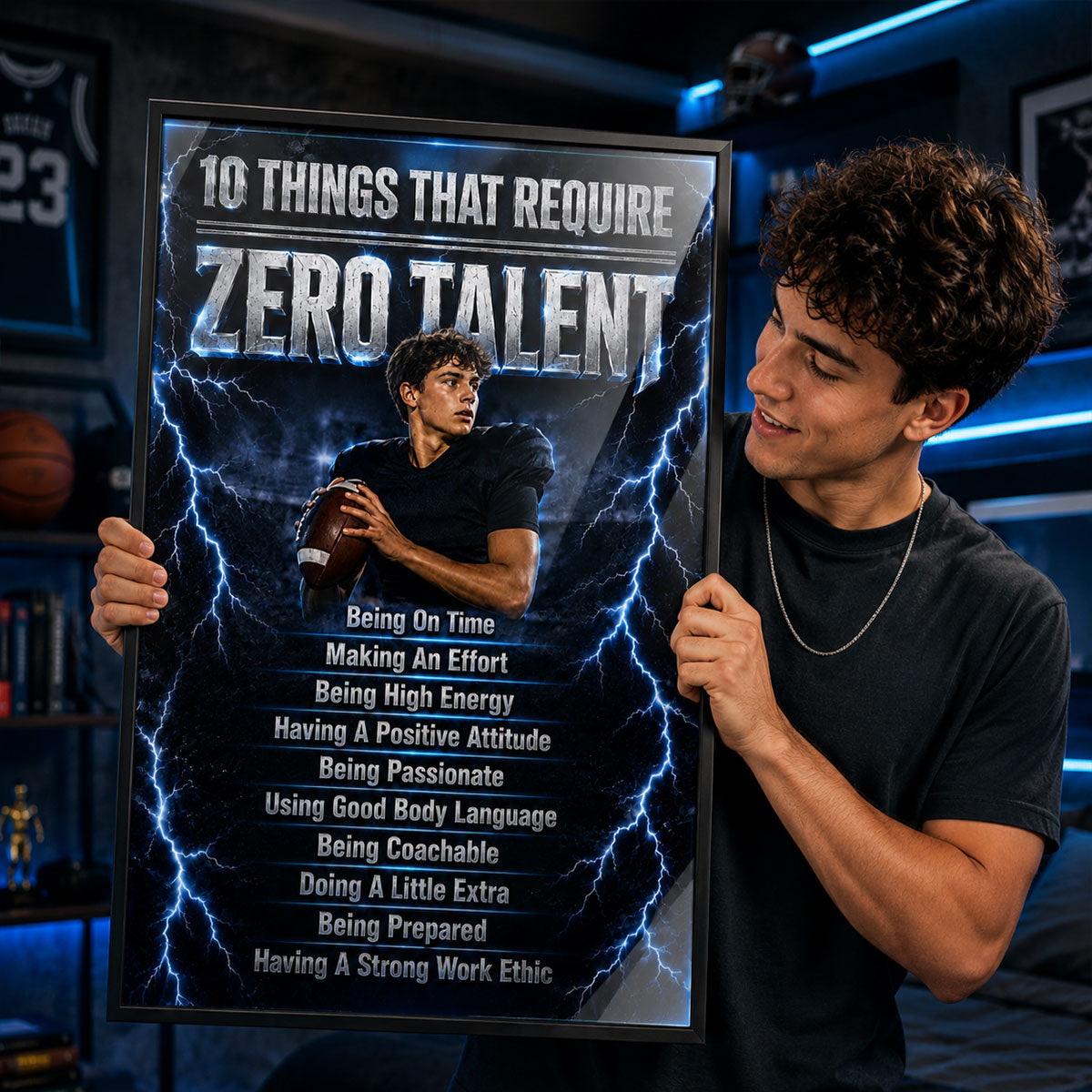 10 Things That Require Zero Talent - Personalized Poster - Motivational Print