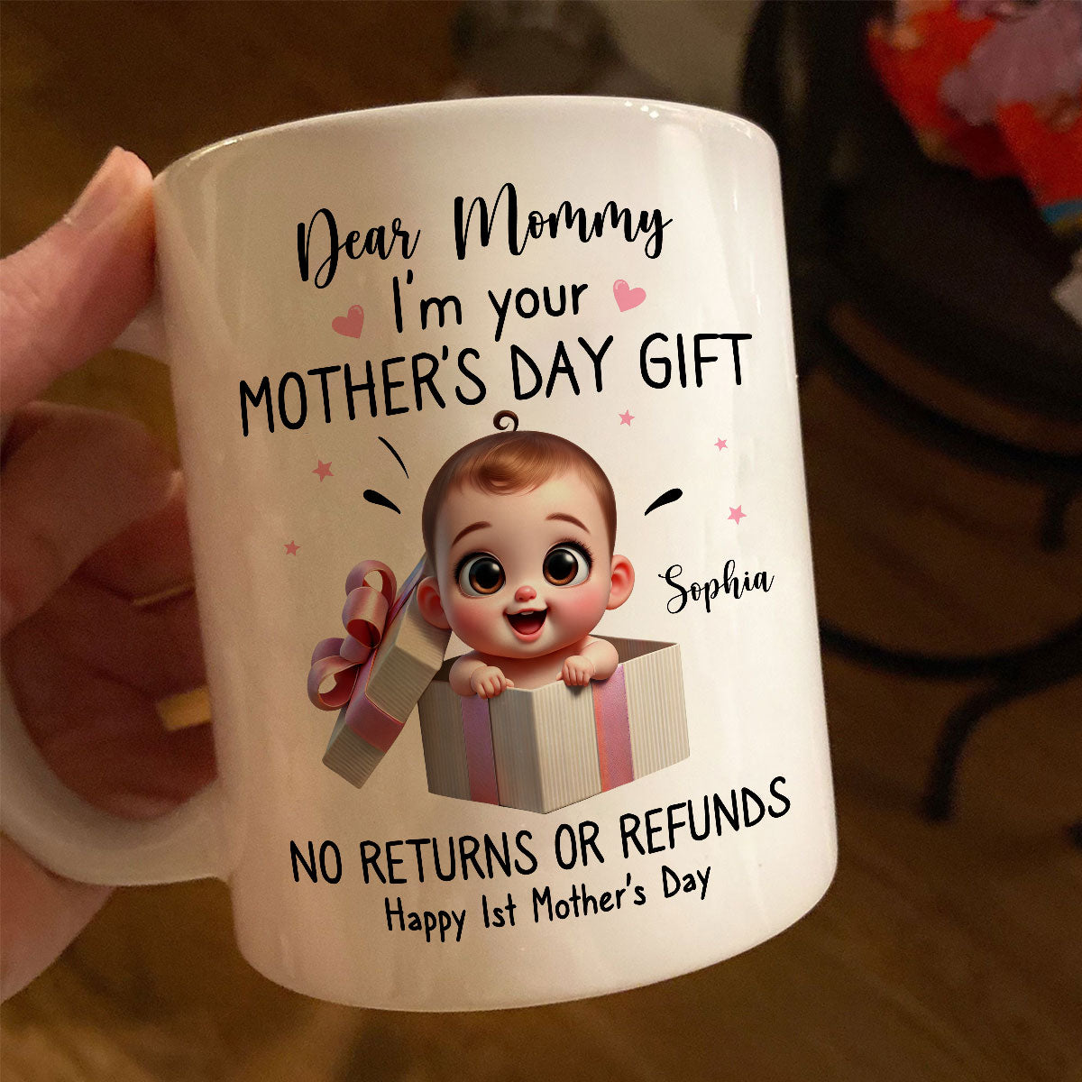 Dear Mom I'm Your Mother's Day New Mom Gift Personalized Mug, Funny Gift For Wife