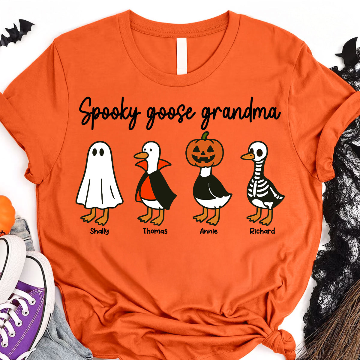 Halloween Funny Cute Spooky Goose Grandma Personalized Shirt