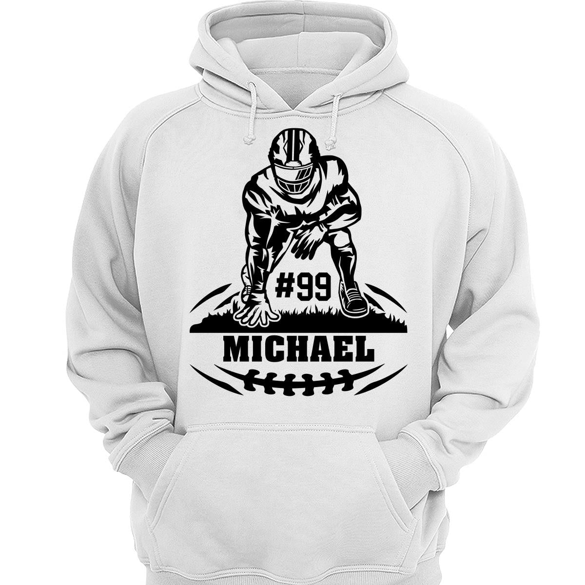 Football Player Standing On The Ground Football Season Matching Personalized Shirt