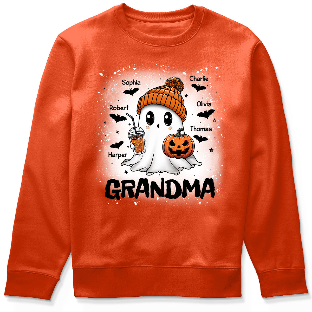 Boo Grandma Fall Season Halloween Custom Grandkids Names Personalized Shirt