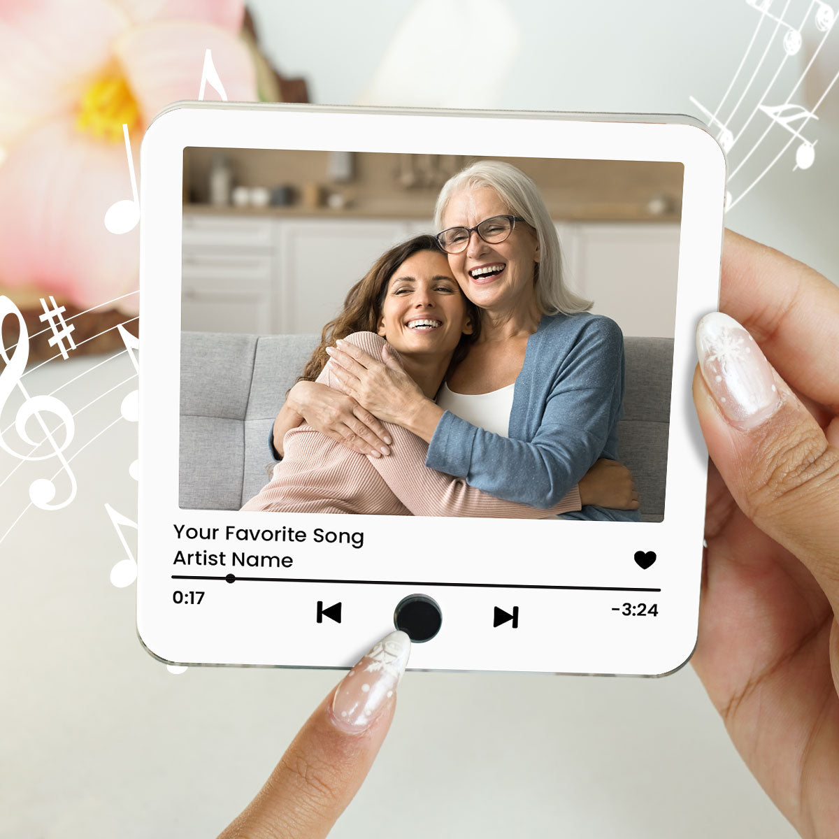 Capturing Mother Daughter Moments Favorite Song Personalized Music Fridge Magnet, Perfect Gift, Music Gift For Mom, Gift From Daughter
