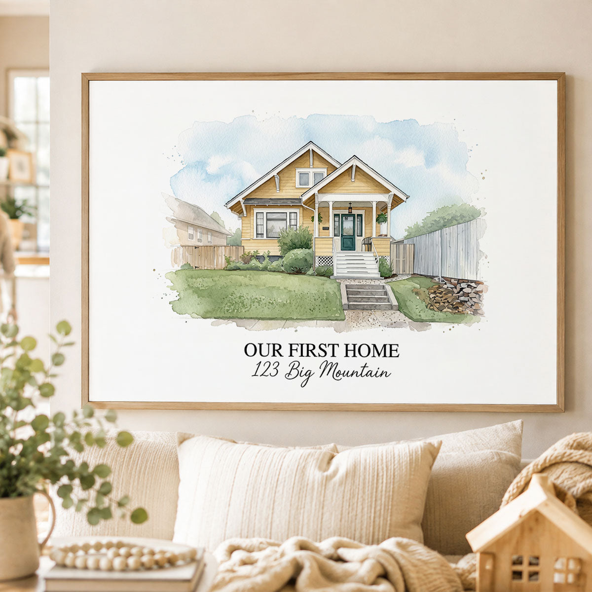 Home Sweet Home Custom Portrait - Personalized Poster - Housewarming Gift, Our First Home Sign