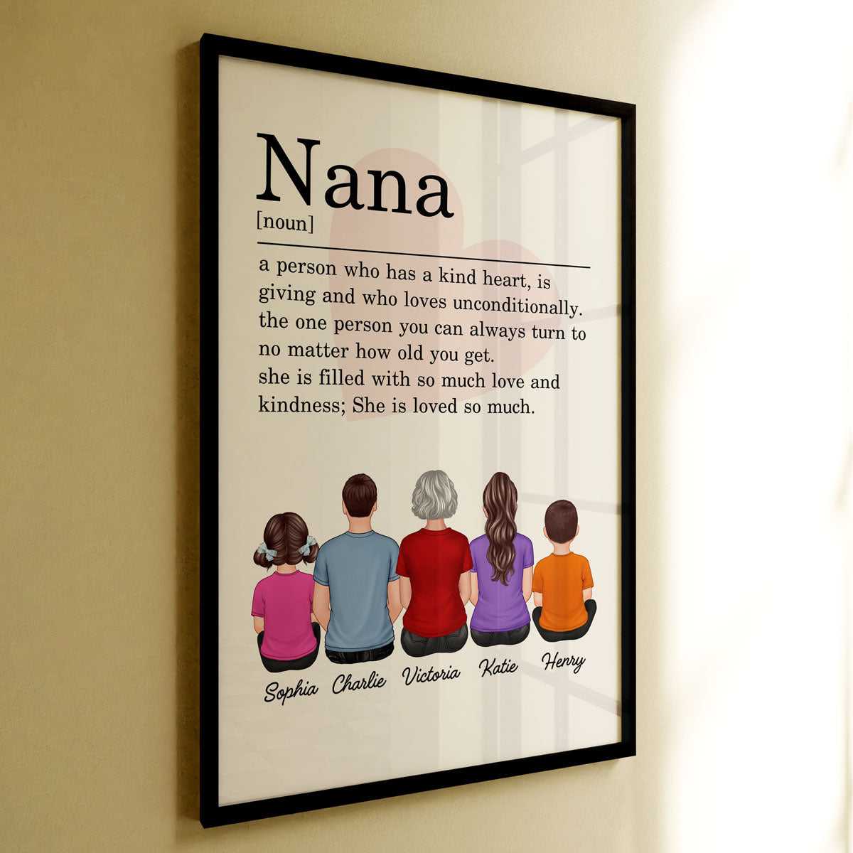 A Person Who Has A Kind Heart Gift For Nana Grandma Personalized Vertical Poster