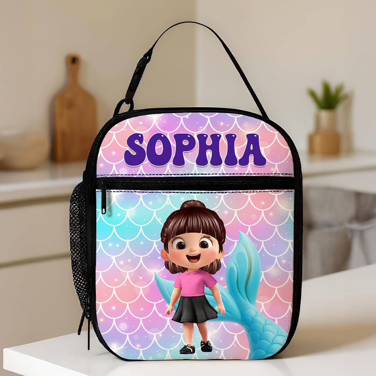 Cute Kid Dinosaurs Cars Astronaut Unicorn Mermaid Personalized Insulated Kid Lunch Bag, Back To School gift