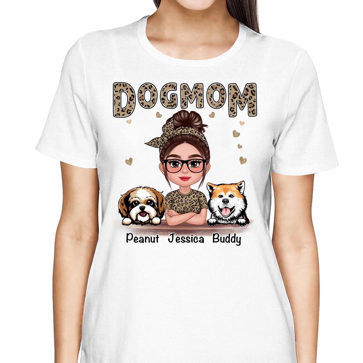 Leopard Shirt Pretty Doll Dog Mom Personalized Shirt