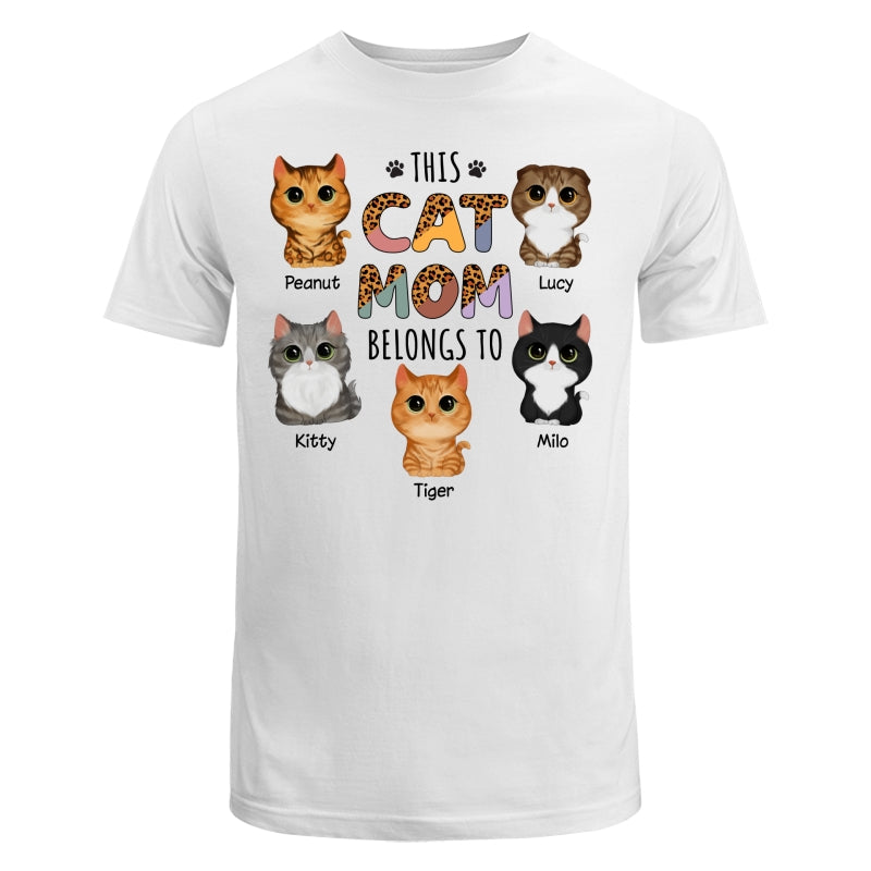 This Cat Mom Belongs To Watercolor Cute Cats Personalized Shirt